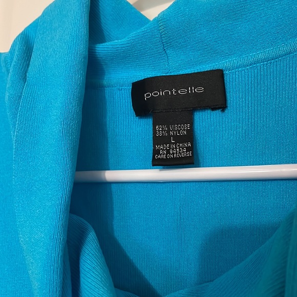 Turquoise Cowl Neck Top - Picture 2 of 3